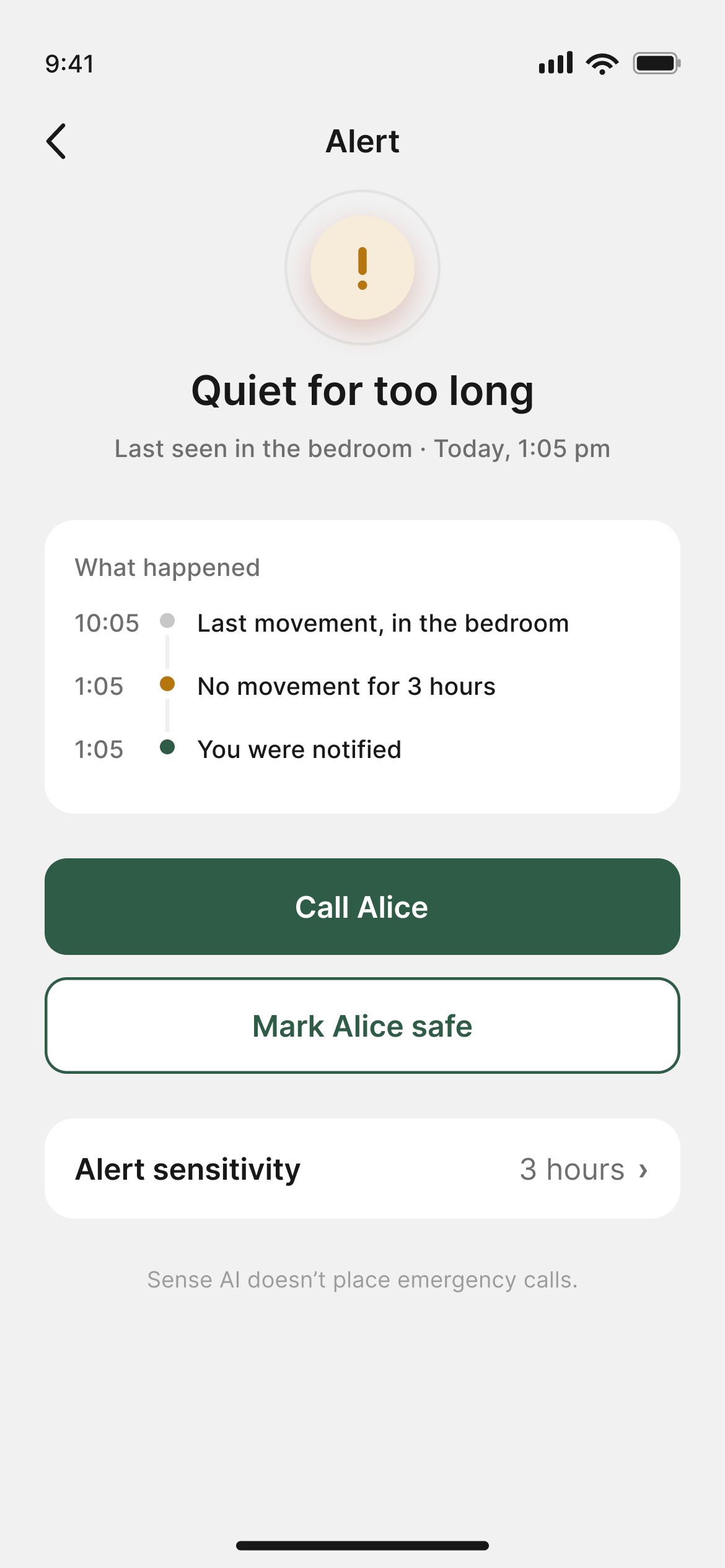 Connected-device inactivity and check-in actions